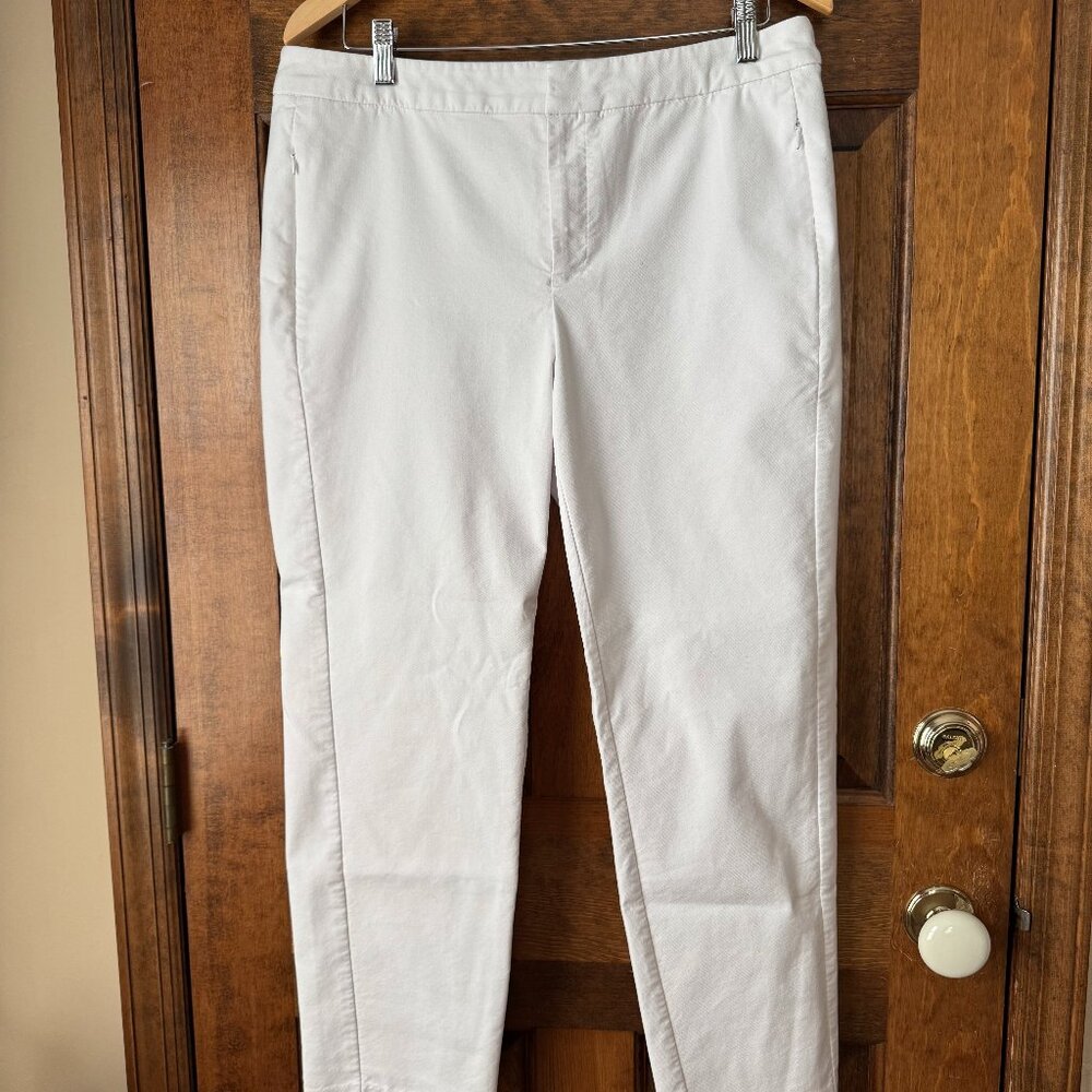 Charter Club White Pants w/Zipper Close Pockets Size 12